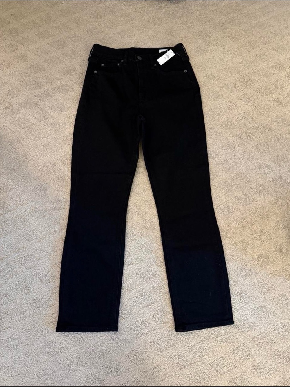 GAP Vintage Slim High Rise Black Straight Leg Jeans Waist 28 NWT